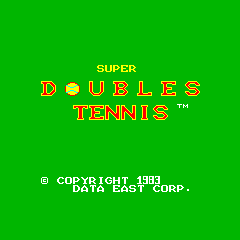 Super Doubles Tennis Title Screen